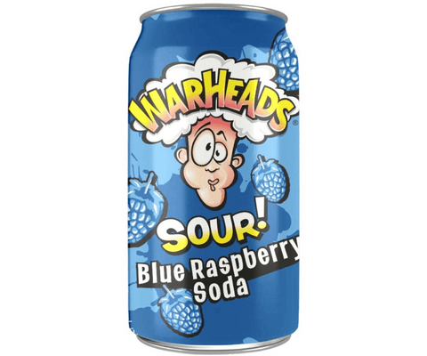 WARHEADS  Sour Blue raspberry soda 355ml - D82