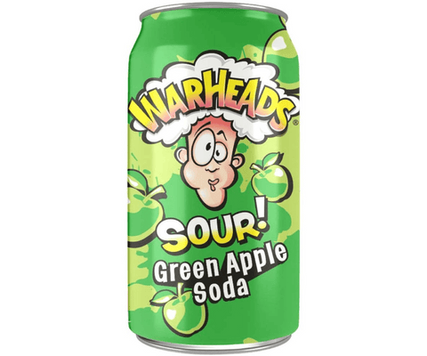 WARHEADS Sour green apple soda 355ml
